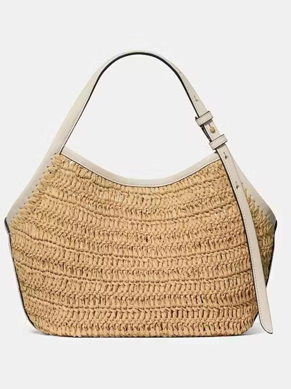Kate Spade Deco Straw Small Tulip Tote Bag Natural Cream - Picture 3 of 16